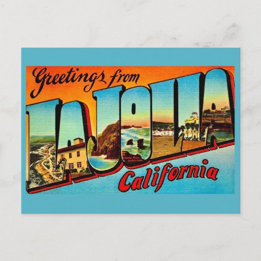 Carte postale vintage de La Jolla CA (Devant)