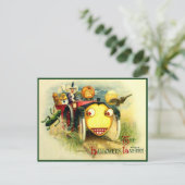 Carte postale Vintage de la lanterne d'Halloween (Debout devant)