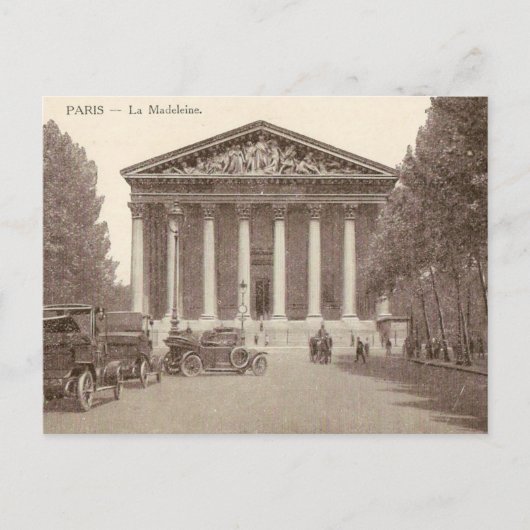 Carte postale vintage de La Madeleine Paris (Devant)