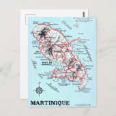 Carte postale vintage de la Martinique (Devant / Derrière)