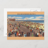 Carte postale vintage de la plage d'Asbury Park da (Devant / Derrière)