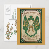 Carte postale vintage de la Saint-Patrick (Devant / Derrière)