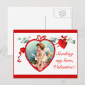 Carte postale vintage de la Saint-Valentin (Devant / Derrière)