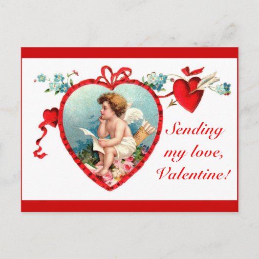 Carte postale vintage de la Saint-Valentin (Devant)