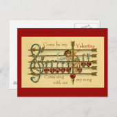 Carte postale vintage de la Saint-Valentin (Devant / Derrière)