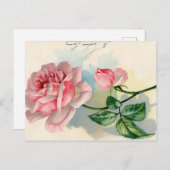 Carte postale vintage de la Saint-Valentin avec éc (Devant / Derrière)