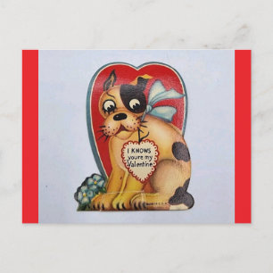 Carte postale vintage de la Saint-Valentin de chio