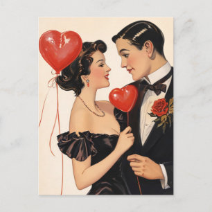 Carte postale vintage de la Saint-Valentin des ann