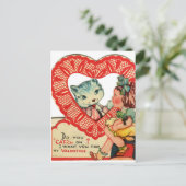 Carte postale vintage de la Saint-Valentin Petite (Debout devant)