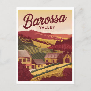Carte Postale Vintage de la vallée de Barossa