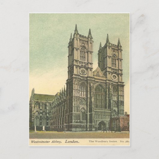 Carte postale Vintage de l'abbaye de Westminster (Devant)