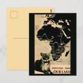 Carte postale vintage de l'Afrique (Devant / Derrière)