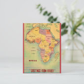 Carte postale vintage de l'Afrique (Debout devant)