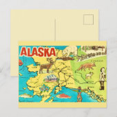 Carte postale vintage de l'Alaska (Devant / Derrière)