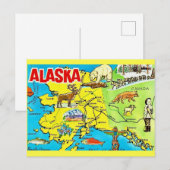 Carte postale vintage de l'Alaska (Devant / Derrière)