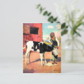 Carte Postale vintage De L'Ancienne Ferme (Debout devant)