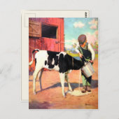 Carte Postale vintage De L'Ancienne Ferme (Devant / Derrière)