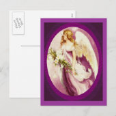 Carte postale vintage de l'ange de Pâques (Devant / Derrière)