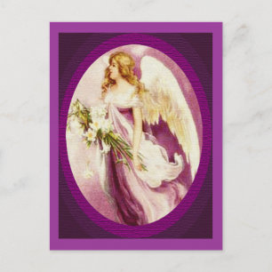 Carte postale vintage de l'ange de Pâques