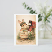 Carte postale vintage de lapin (Debout devant)