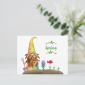 Carte postale vintage de lapin de Pâques (Debout devant)