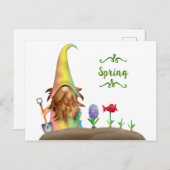 Carte postale vintage de lapin de Pâques (Devant / Derrière)