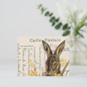 Carte postale vintage de lapin de Pâques (Debout devant)