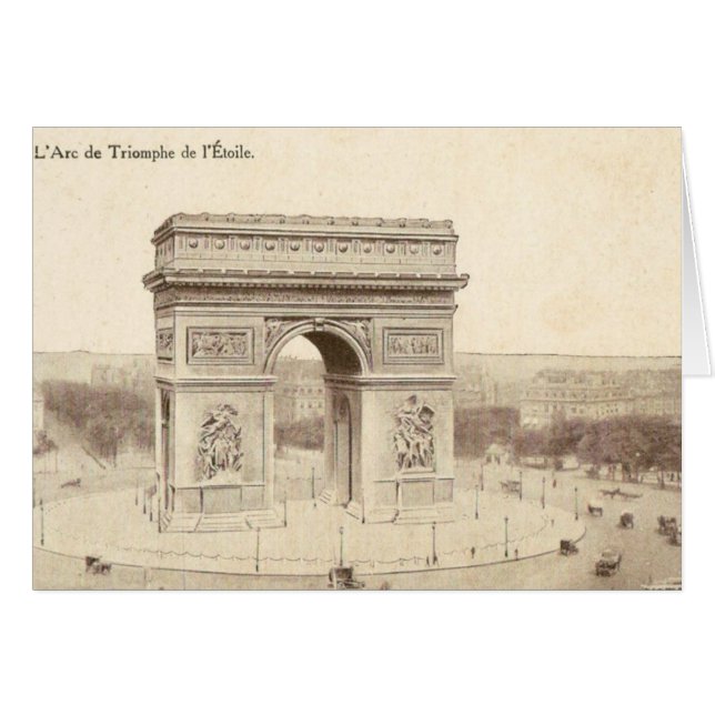Carte postale vintage de l'Arc de Triomphe de (Devant horizontal)