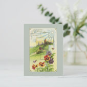 Carte postale vintage de l'église de Pâques (Debout devant)