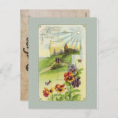 Carte postale vintage de l'église de Pâques (Devant / Derrière)