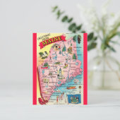 Carte postale vintage de l'État du Maine (Debout devant)