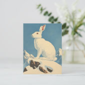 Carte Postale Vintage de lièvre arctique (Debout devant)