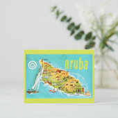 Carte postale vintage de l'île d'Aruba (Debout devant)