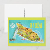 Carte postale vintage de l'île d'Aruba (Devant / Derrière)