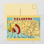 Carte postale vintage de l'Oklahoma (Devant / Derrière)