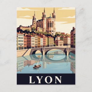 Carte postale vintage de Lyon