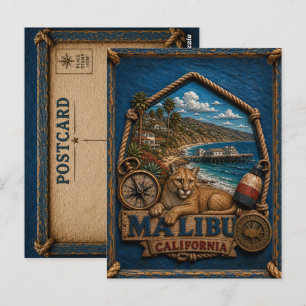 Carte postale vintage de Malibu Californie