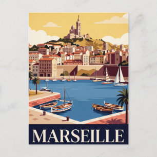 Carte postale vintage de Marseille