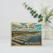 Carte postale vintage de Milwaukee Save The Date d (Debout devant)