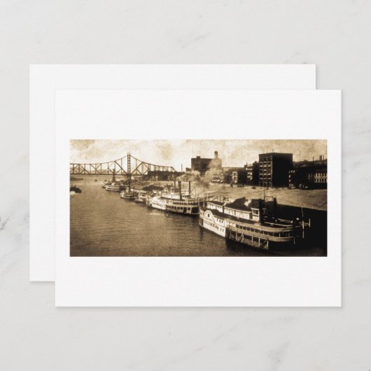 Carte postale Vintage de Monongahela River (Devant / Derrière)
