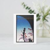 Carte Postale Vintage de musique d'art JAPONAIS (Debout devant)