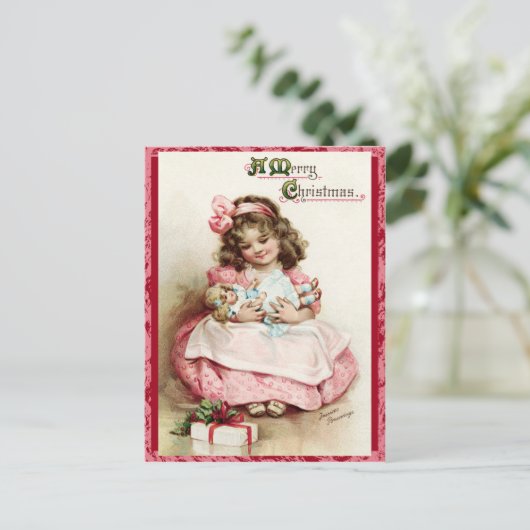 Carte postale vintage de Noël (Debout devant)