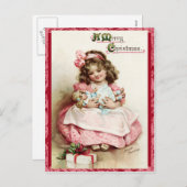 Carte postale vintage de Noël (Devant / Derrière)