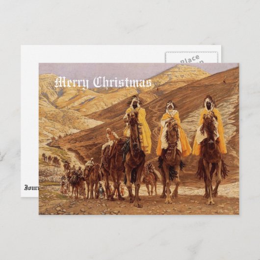 Carte postale vintage de Noël (Devant / Derrière)