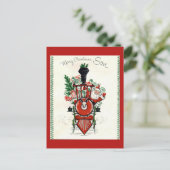 Carte postale vintage de Noël (Debout devant)