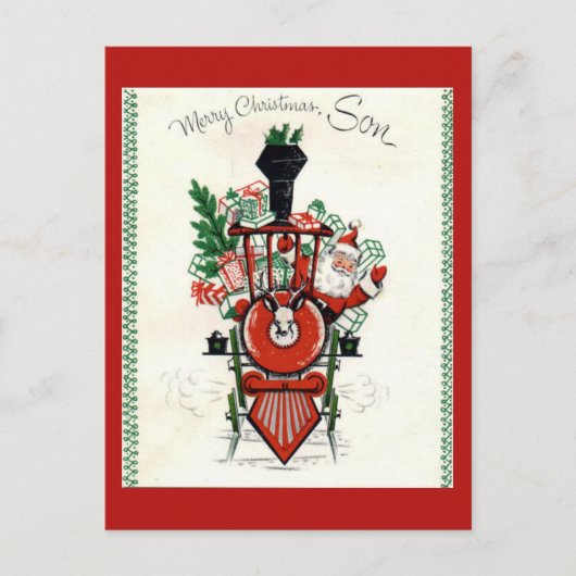 Carte postale vintage de Noël (Devant)