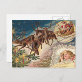 Carte postale vintage de Noël (Devant / Derrière)