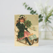 Carte postale vintage de Noël (Debout devant)