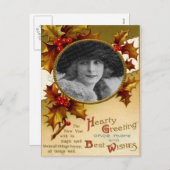 Carte postale vintage de Noël (Devant / Derrière)