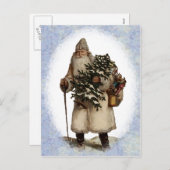 Carte postale vintage de Noël de père (Devant / Derrière)